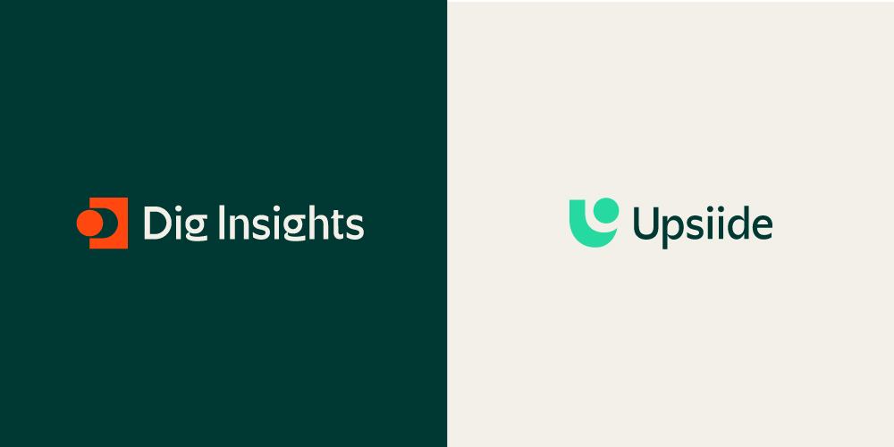 Dig Insight and Upsiide new logos